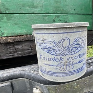 Fenwick Metal Bait Bucket/Box 10 in Gray/Blue Vented Lid Freshwater