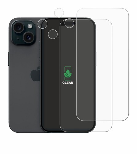 2x ScreenLeaf Screen Protector for Apple iPhone 15 (Front+Camera) Sustainable - Zdjęcie 2 z 9