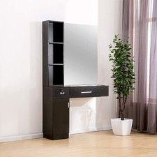 Wall Mount Hair Styling Barber Station with Mirror Beauty Salon Spa Equipment