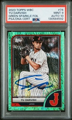 Yu Darvish Signed 2023 Topps Signed WBC Japan Green Sparkle Foil