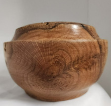 vtg Studio Artist Turned Spalted Burl wood bowl 6" x 4" N AROUND WOODTURNING