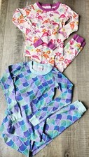 Hanna Andersson Girl's Long Sleeve Pajama Sets 2 Pair Size 10 Organic Cotton EUC