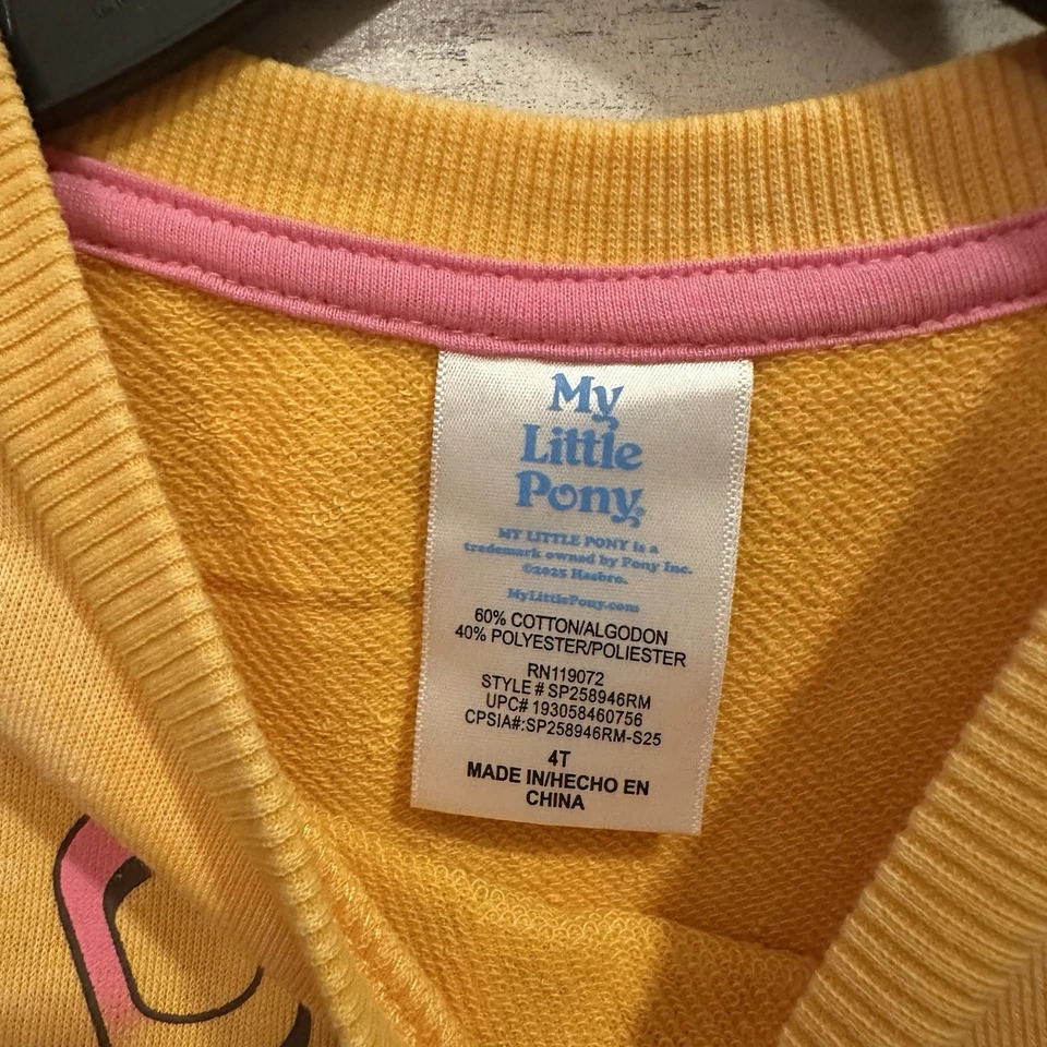 Moletom infantil My Little Pony tamanho 4T NOVO - Imagem 4 de 4