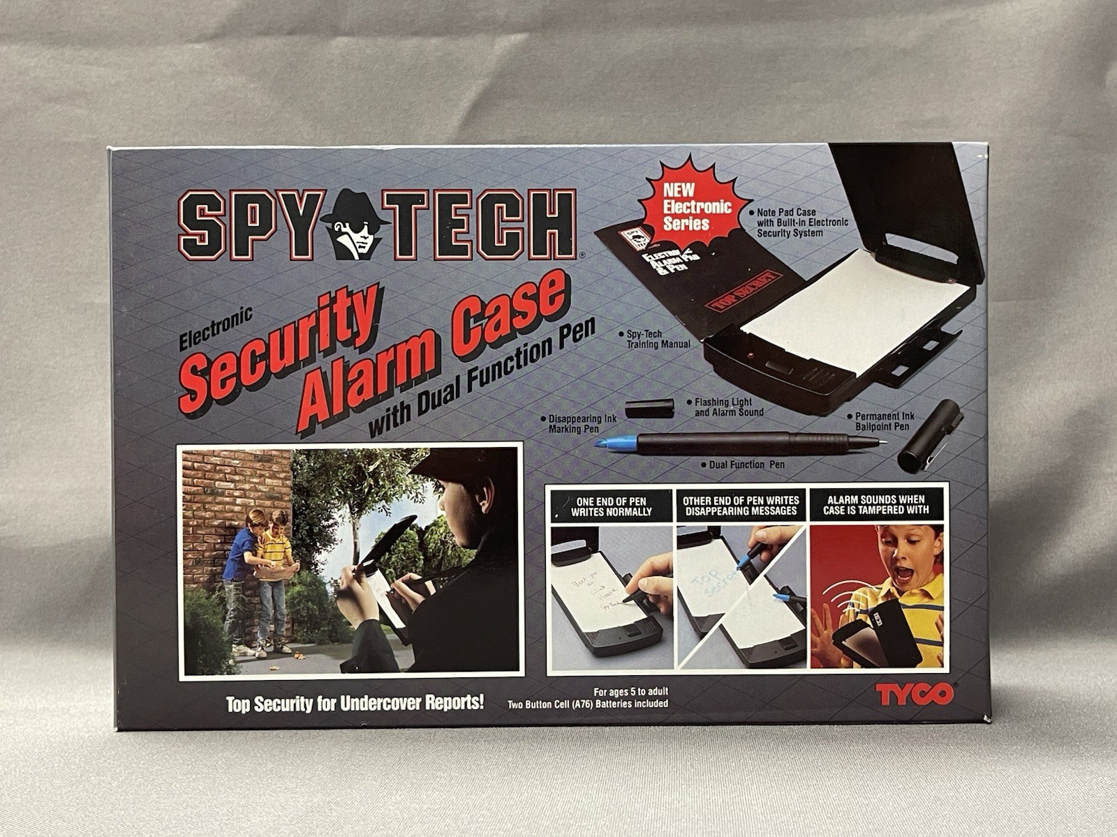 1991 Tyco Spy Tech Security Alarm Case W/ Pen Unused Employe