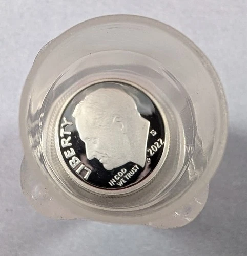 2022-S Roosevelt Dime 27-Coin Partial Roll Tube Proof (Silver) 10c