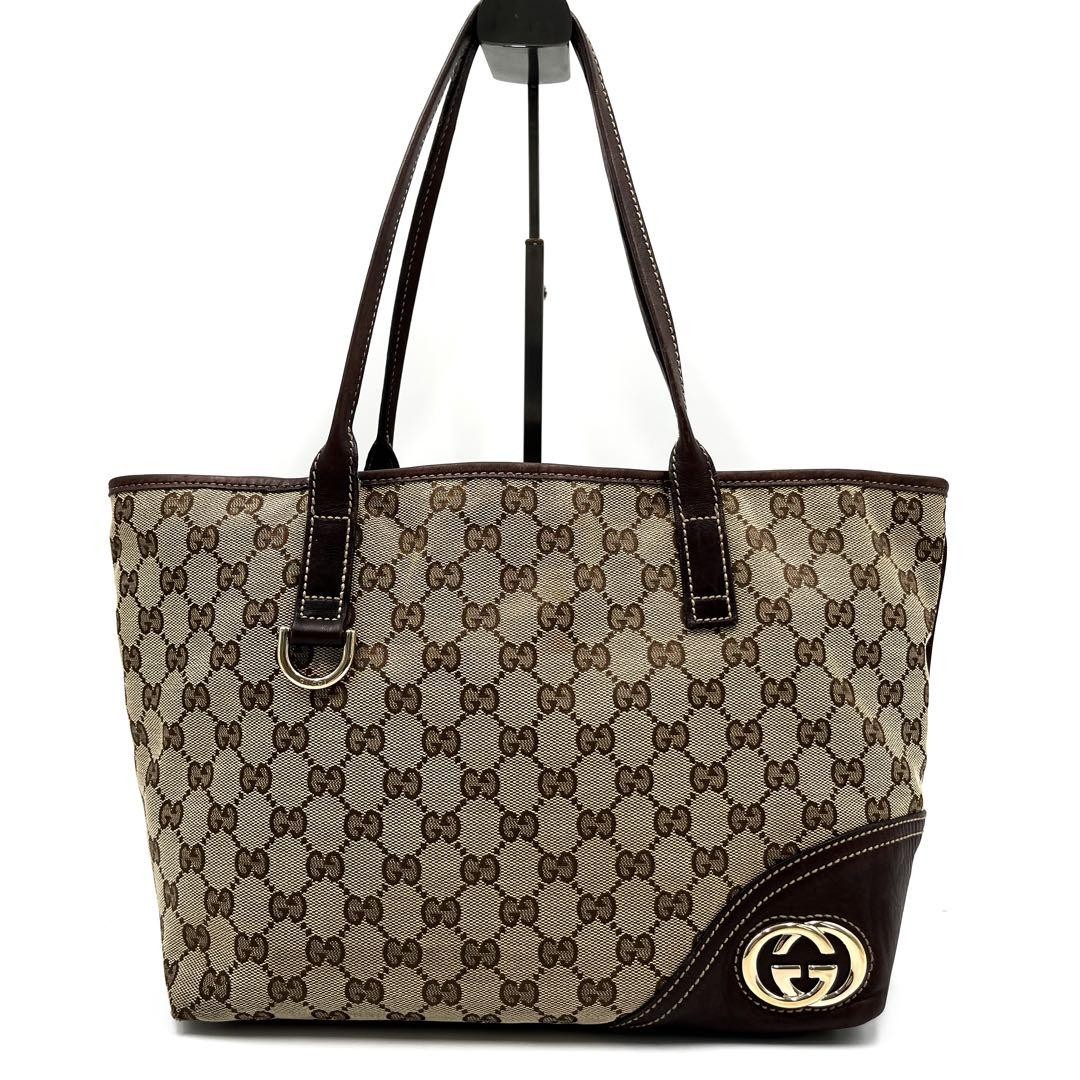 Excellent condition Gucci GG canvas tote bag A4 size shoulder bag