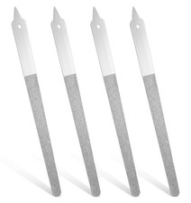 4PCS Diamond Dust Nail File, 6 inch Stainless Steel Diamond Nail File for Salon