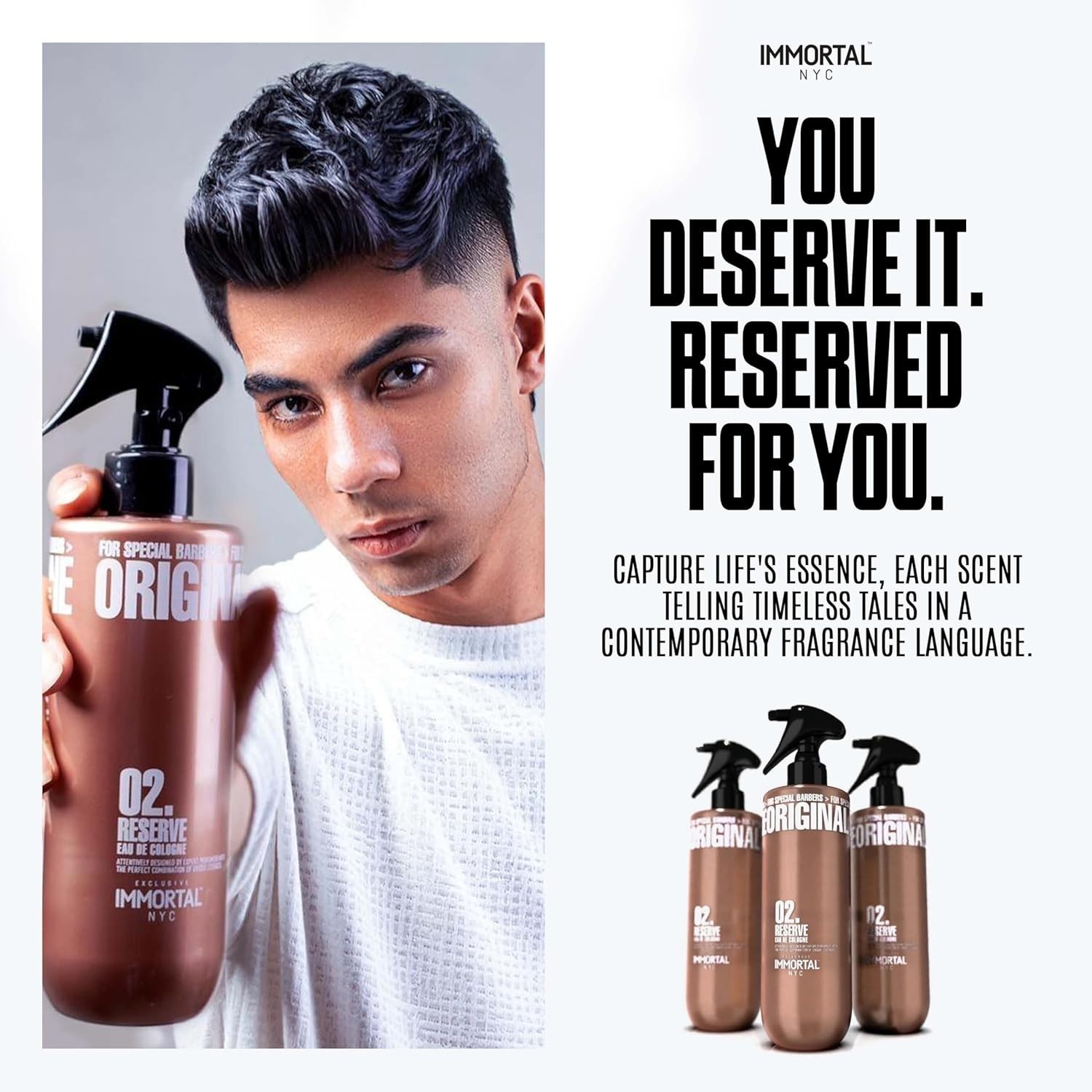 Immortal NYC Reserve Eau De Cologne 16.9 oz #2 Brown