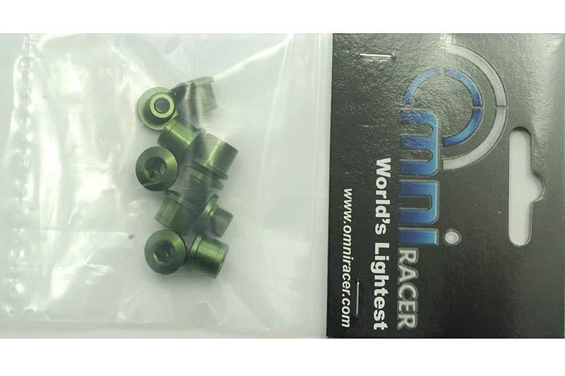 NUEVO OMNI Racer WORLDS Ultra-Lite Juego de bielas de carretera pernos de plato: VERDE Foto 4 de 4