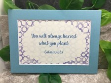 New Handmade 5x7 Matted 4x6 Religious Scripture Inspirational Free Ship 432