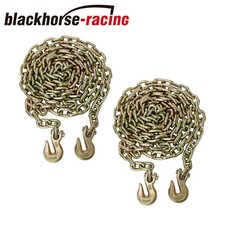 2 G70 Truck Tie Down Binder Chain 12 X 20 Transport Chain Tow Chain Grab Hook