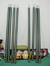 32 FEET Antenna Tower Mast Poles 4' RIBBED ALUMINUM LOT of 8 FOUR FOOT SECTIONS