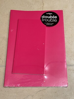 Smiggle Rosa Doppel Notizbuch Set