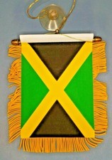 Jamaica Mini-Banner Flag w suction cup for Window/Car Display NEW