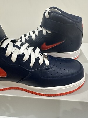 Nike Air Force 1 Mid 07 NYC Jewel Midnight Navy Team Orange 315123
