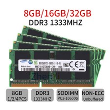Samsung 32GB 16GB 8GB 4G DDR3 1333MHz PC3-10600S SODIMM Laptop Memory RAM Lot AB