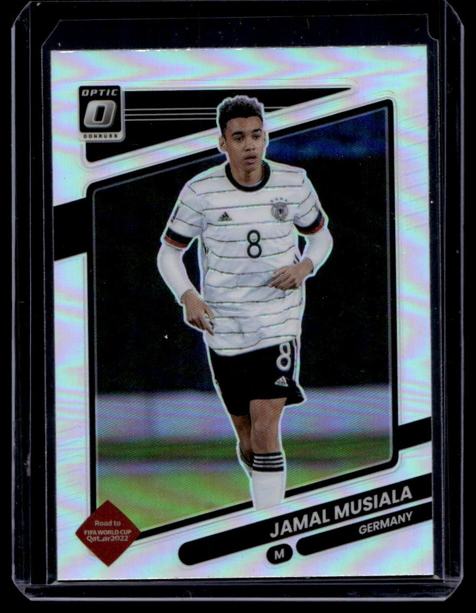 Jamal Musiala 2021-22 Panini Donruss Road To Qatar Optic Holo #74 Germany