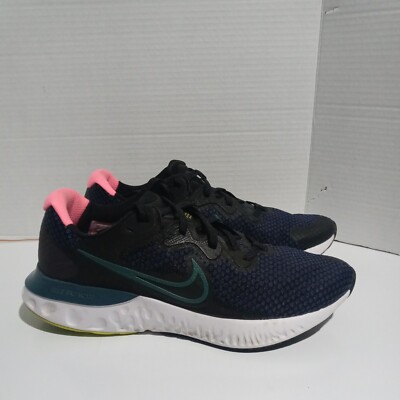 Nike renew run 2 navy, green, black, white, pink. Womens Size 12 CU3505-004