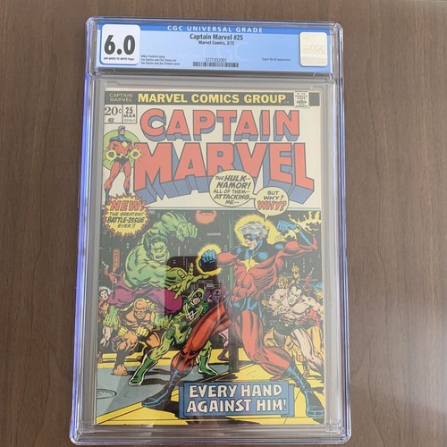 Captain Marvel #25 (1973). CGC 6.0. 2nd Appearance Of  Thanos!!!! 🔥