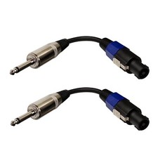 Speaker Cable 1/4 TS Male to Male NL4FC Port Speakon Cables 12AWG 1/4 Amp Spe...