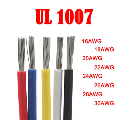 Stranded UL1007 Cable 16~30AWG PVC Insulation Electric Equipment Wire Many Color