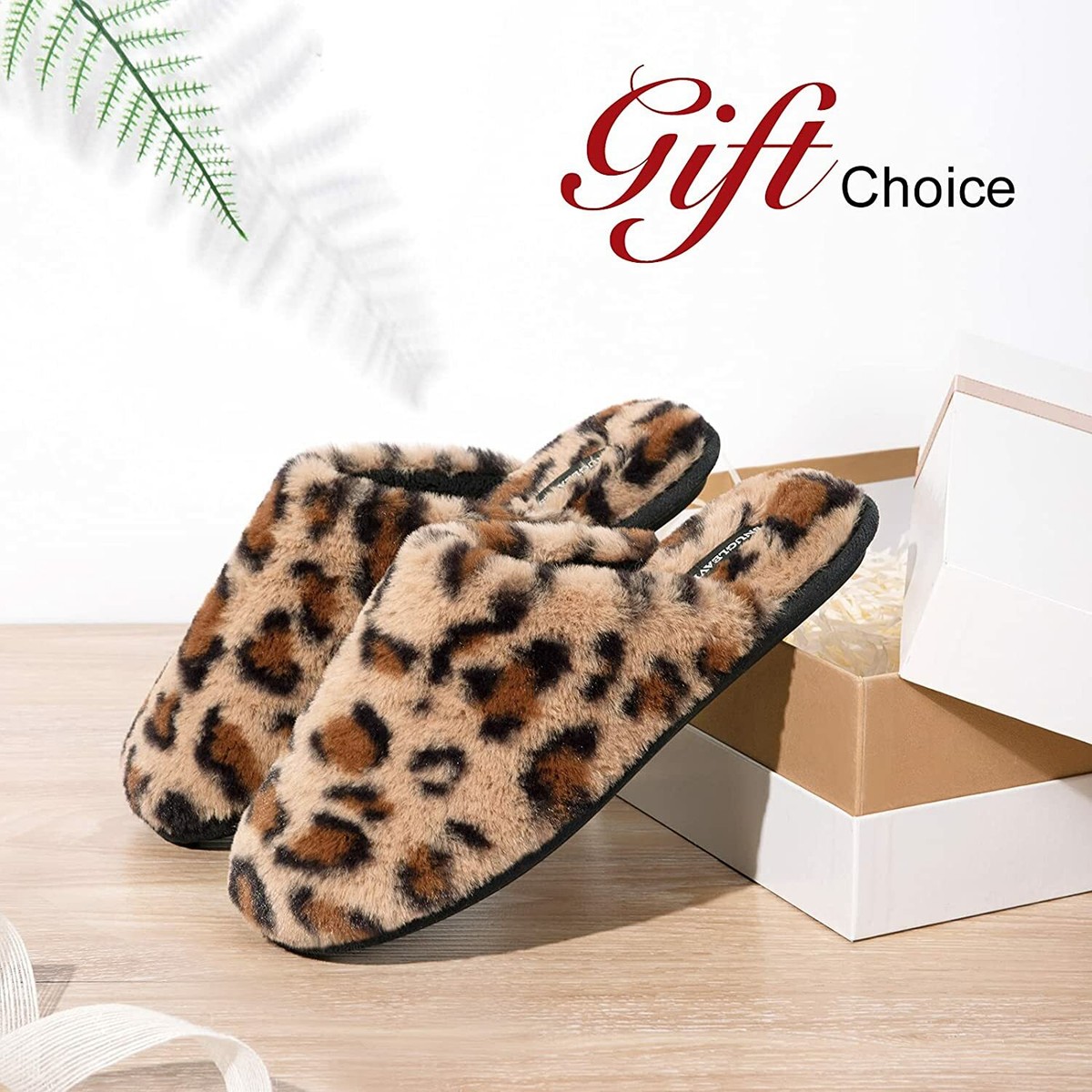 Snug Leaves Women's Fuzzy House Memory Foam Slippers, Furry, 53% OFF