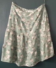 Women's skirt NEXT UK Size 14 mint green floral viscose tiered gypsy style