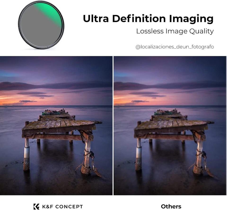 K&F Concept 49mm CPL UV Filter Kit Nano-X + Up / Down Lens Caps for Camera Lens - Image 3 of 4