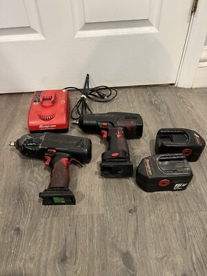 AS IS 2 SNAP ON IMPACT WRENCH CT3850 & CT6850 W/CHARGER & 2 BATTERIES