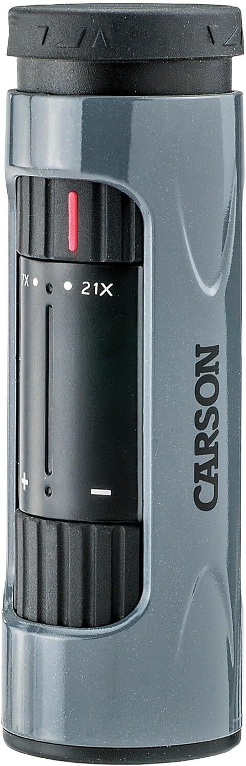 Carson Monozoom, Zoom Monoculare Unisex-Adulto, Grigio, 7-21x21mm