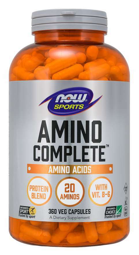 NOW Foods Amino Complete, 360 растительных капсул - белковые строительные блоки