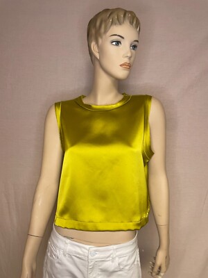 RO&DE Cropped Green Tank Top Blouse Size M