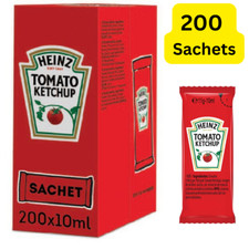 Image of Heinz Tomato Ketchup Sachets 200 x 11g | LONG EXPIRY DATES UK