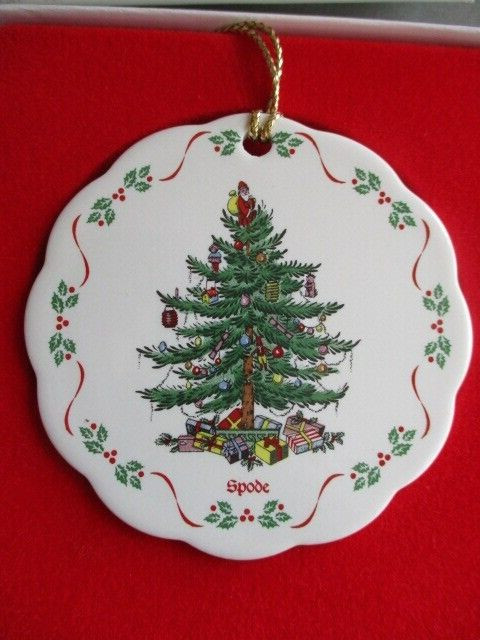 Spode Christmas Tree Round Porcelain  Ornament England
