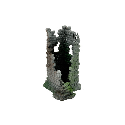 Bergfried, zerfallener Turm, Ruine, Spur N, lackiert dunkelgrau + gealtert