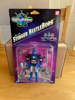 BeetleBorg Blue Stinger Bandai Actionfigur Brandneu Sealed Karte V.RAR Sehr guter Zustand