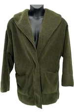 Koolaburra by UGG Sherpa Fleece Shawl Collar Cardigan Olive Night