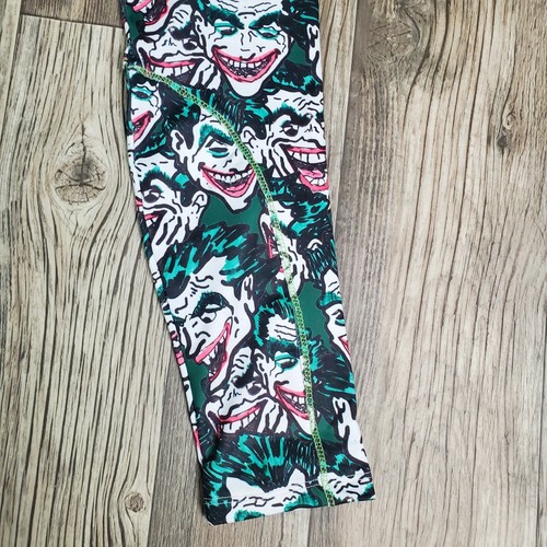 Leggings donna moda joker viso stampati con 2 tasche verde nero rosso S/M 27in - Foto 7 di 12