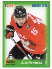 2020/21 ALEX NEWHOOK SC2021 WJC 20 GREEN ROOKIE #5/5 #CAN-15 TEAM CANADA!     nc