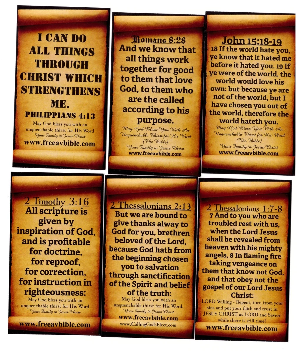 Lot of (12) Bible Scripture Cards! Unique Set of Bible Verses | eBay