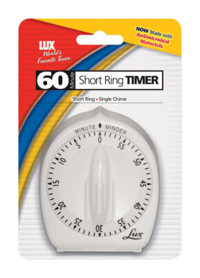 Lux CP2428-59 White 60 Minute Minder Mechanical Timer