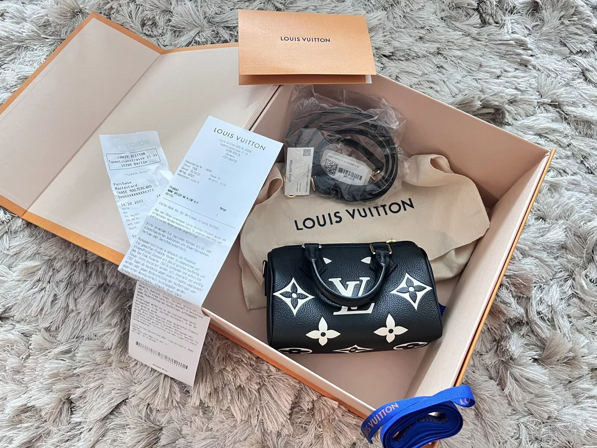 Louis Vuitton Nano Speedy Black Monogram Empreinte