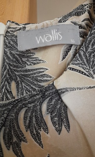 Wallis Ladies Sleeveless Lined Shift Dress UK 10 Grey Floral Multi Coloured - Picture 5 of 19