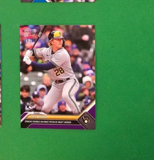 Joey Wiemer RC Brewers - 2023 MLB TOPPS NOW Card 18 Purple Parallel /25
