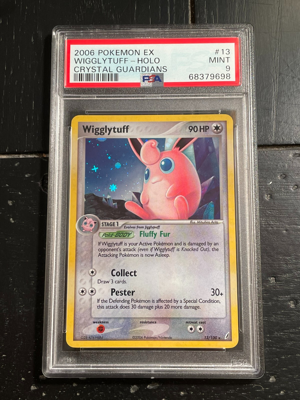 2006 Pokemon Ex Crystal Guardians Wigglytuff Holo 13/100 PSA 9 MINT