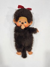 Vtg Sekiguchi Monchhichi Puppet Plush Red Ribbon Thumb Sucking 1974 Mattel