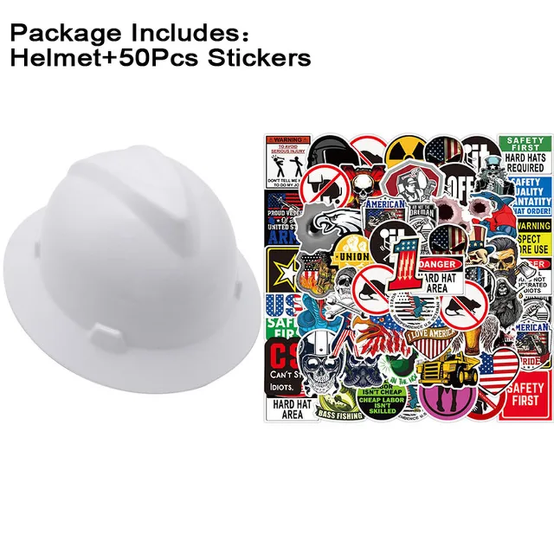 Full Brim Carbon Fiber Pattern Safety Helmet Hard Hat Construction CE ANSI HDPE
