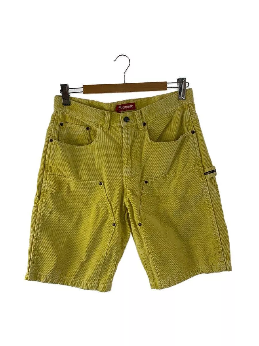 Short Supreme 30 coton jaune 24SS isolant velours côtelé double genou occasion