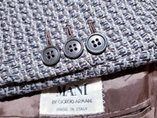 38R Vintage Giorgio Armani brown wool tweed SAKS Sport Coat Jacket Blazer