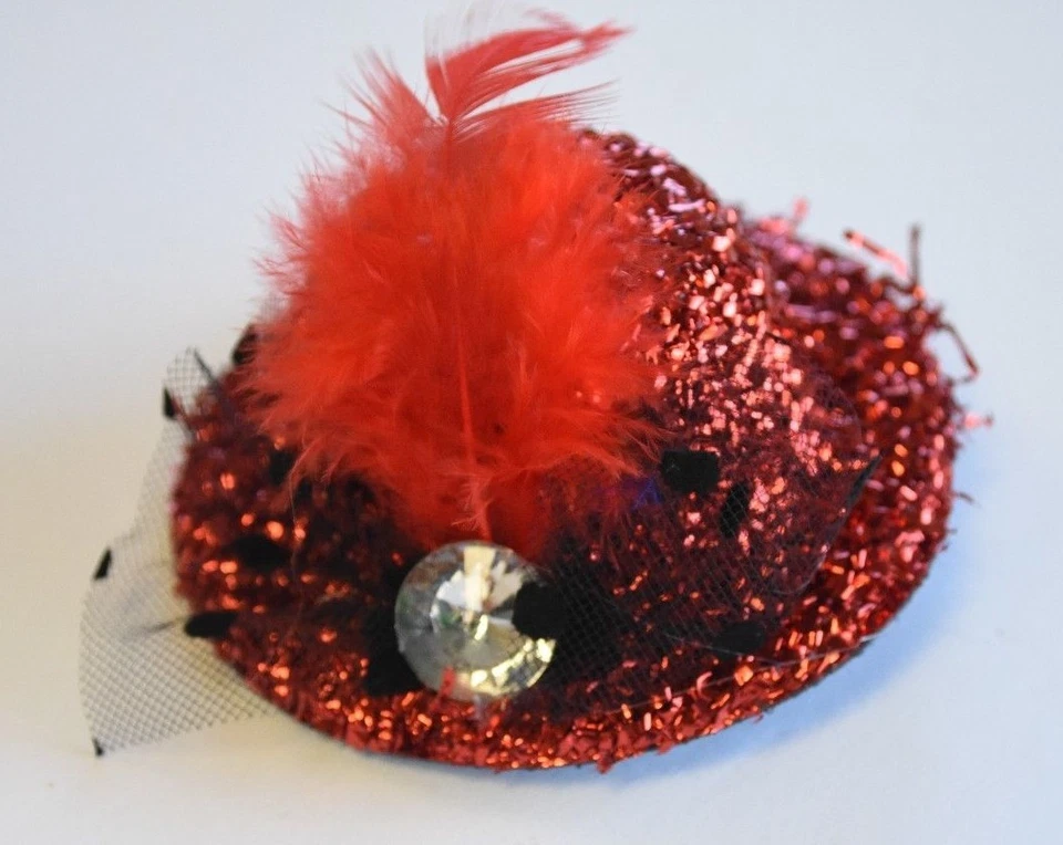 CLIPS PARA EL CABELLO SOMBREROS ROJOS FAVORES SOMBREROS DE COPA 12 X REGALOS FIESTA BOTÍN CUMPLEAÑOS RECUERDOS Foto 2 de 4